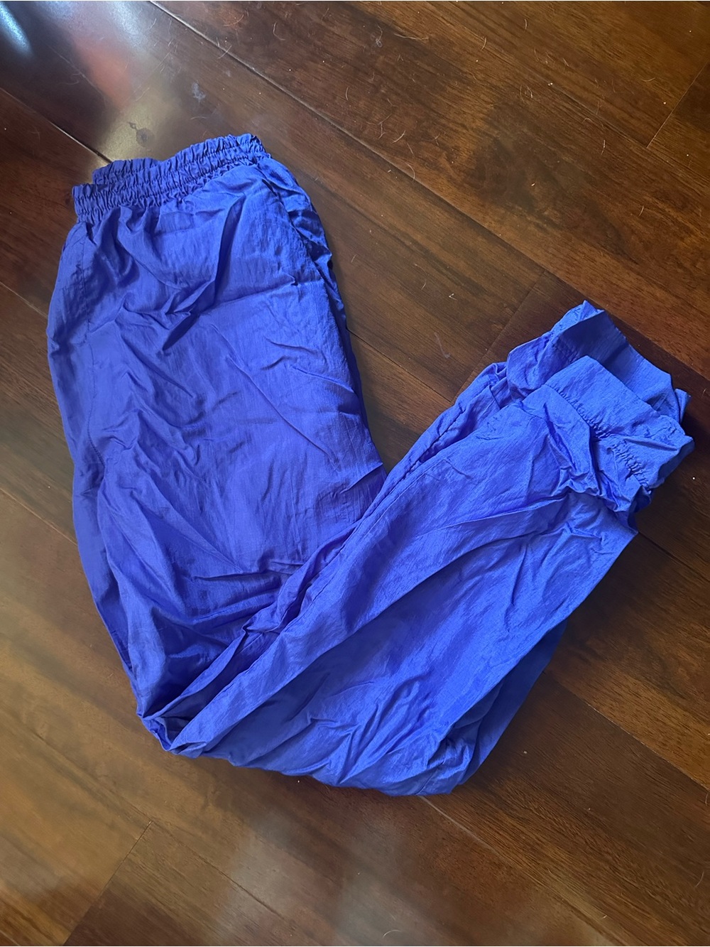 Elastic-Waist Casual Pants in Bright Blue